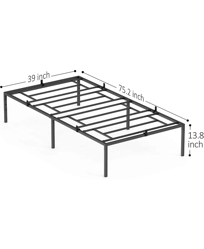 gaomon Twin Metal Platform Bed Frame with Storage Steel Slats No Box Spring Mattress Foundation Easy To Assemble