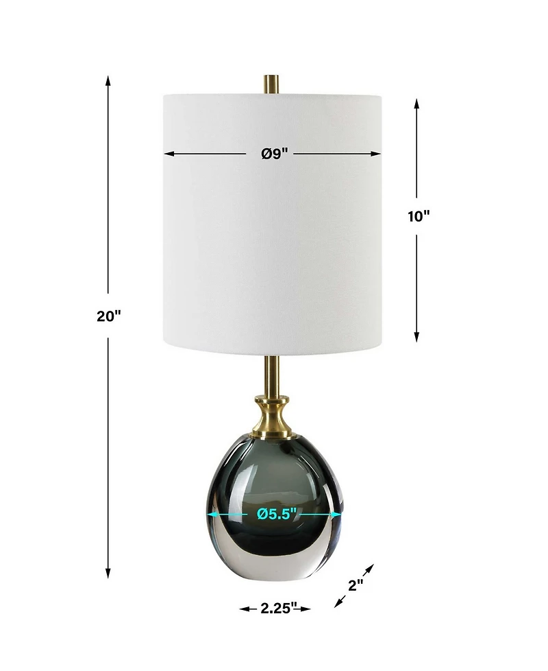 Uttermost Enigma 20" Glass Buffet Lamp