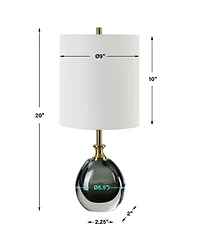 Uttermost Enigma 20" Glass Buffet Lamp