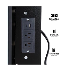 flynama Small Size Left Bedside Cabinet Vanity Table with Storage Compartment for Bedroom