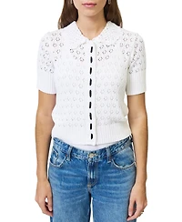 Central Park West Women's Charli Eyelet Stitch Top
