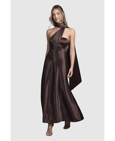 Coast Women's Satin Scarf Detail Maxi Bridesmaid Dress