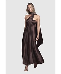 Coast Women's Satin Scarf Detail Maxi Bridesmaid Dress