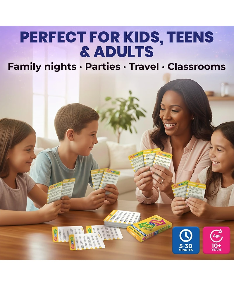 Quokka Board Game for Kids - Family Card and Adults Higher or Lower | Guess Fun Questions Easy to Learn 2 + Players