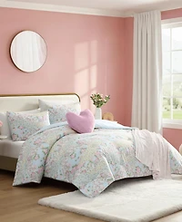 Betsey Johnson Patchwork Floral Microfiber -Pc. Comforter Set