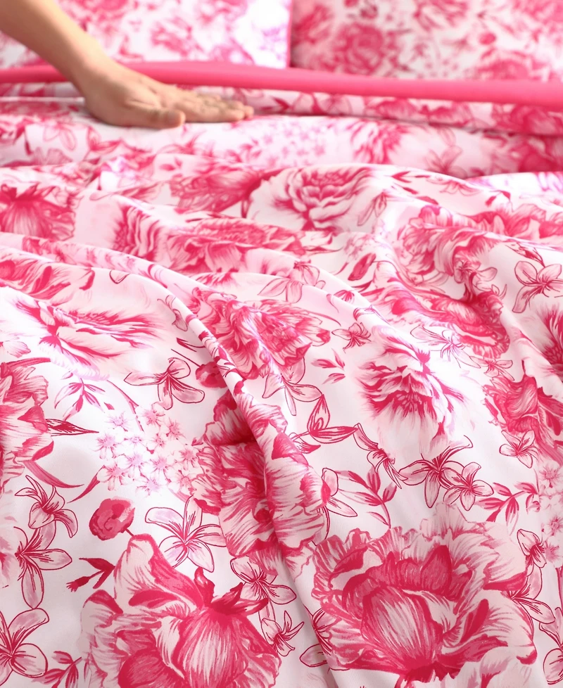 Betsey Johnson Sketch Toile Microfiber 4-Pc. Comforter Set