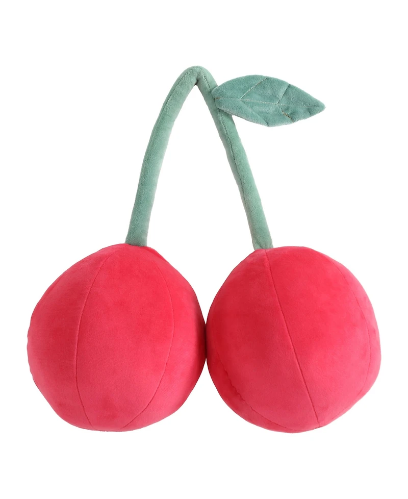 Betsey Johnson Cherry Pillow Novelty Decorative Pillow, 14" X 14"