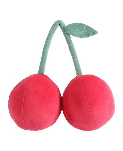 Betsey Johnson Cherry Pillow Novelty Decorative Pillow, 14" X 14"