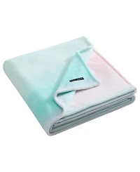 Betsey Johnson Ombre Printed Plush Throw, 70" X 50"