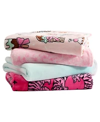 Betsey Johnson Ombre Printed Plush Throw, 70" X 50"