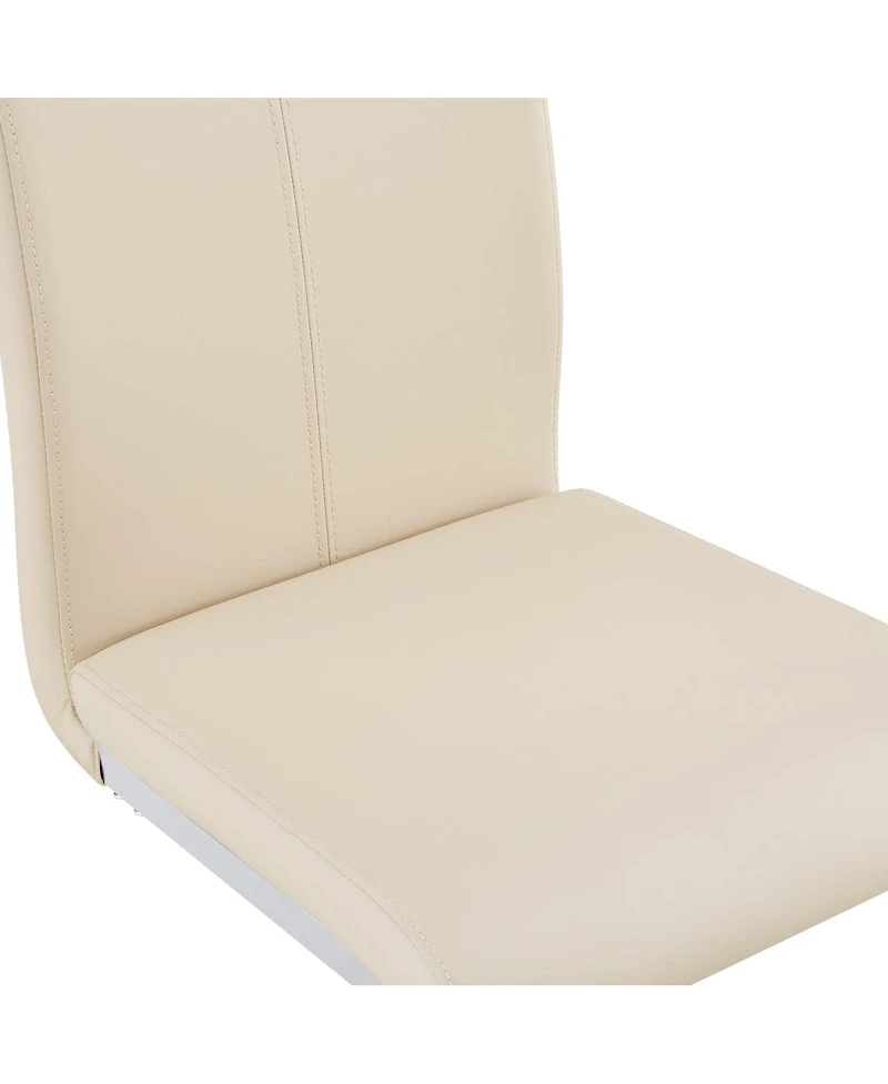 Streamdale Furniture Modern Dining Chairs, Pu Faux Leather Upholstered Side Chair (Set of 2)