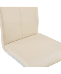 Streamdale Furniture Modern Dining Chairs, Pu Faux Leather Upholstered Side Chair (Set of 2)