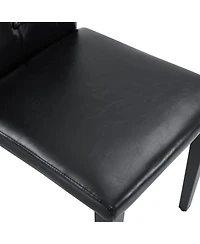 Streamdale Furniture Streamdale Elegant Pu Dining Chair with Ergonomic Buckle Backrest