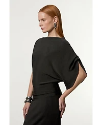 Karen Millen Women's Dropped Waist Asymmetric Maxi Dress