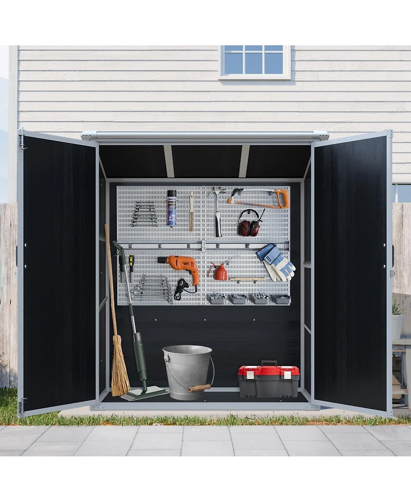 Streamdale Outdoor Storage Shed Waterproof Resin Cabinet with Lockable Doors