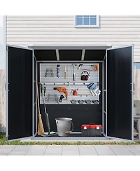 Streamdale Outdoor Storage Shed Waterproof Resin Cabinet with Lockable Doors