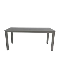 Streamdale Furniture Charcoal 68.9" Wooden-Textured Dining Table - Simple, High-Quality