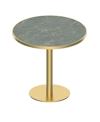 Streamdale Furniture Round Modern Dining Table 31.5" Faux Marble Top Bistro Tulip Table