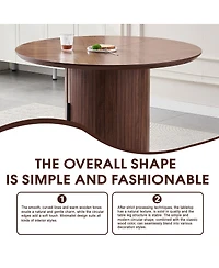 Streamdale Furniture Round Dining Table with Two Layers of Storage Shelves