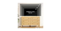 gaomon Wide 6 Drawer Dresser for Bedroom, Wooden Chest of Drawers with Large Storage & Metal Handles