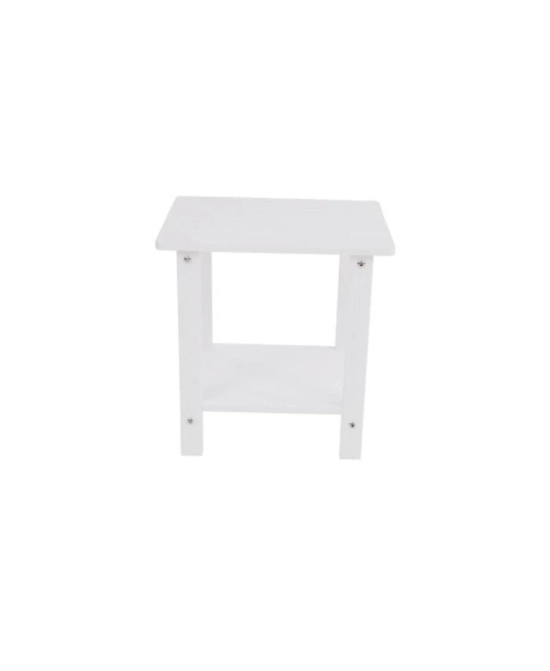 Streamdale Furniture Wooden-textured imitation wood side table, simple, rich texture, small tabletop, outdoor picnic