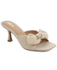 Mia Women's Elyzza Bow Slip-On Square-Toe Dress Sandals