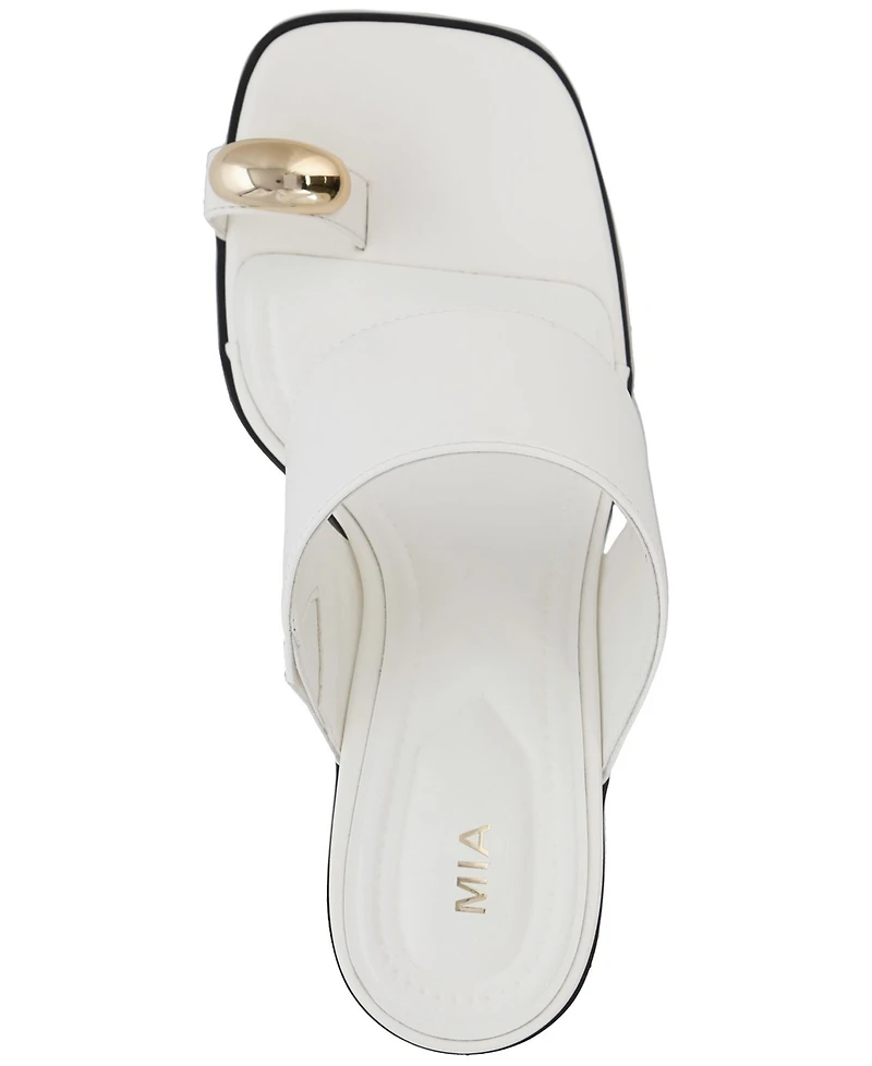 Mia Women's Fawn Block Heel Slip-On Dress Sandals