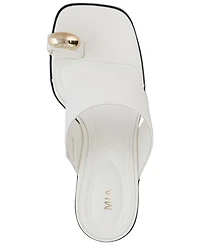 Mia Women's Fawn Block Heel Slip-On Dress Sandals