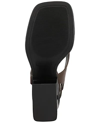 Mia Women's Felipa Strappy Ankle-Strap Square Toe Dress Sandals