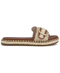 Mia Women's Sabriel Woven Raffia Slide Sandals