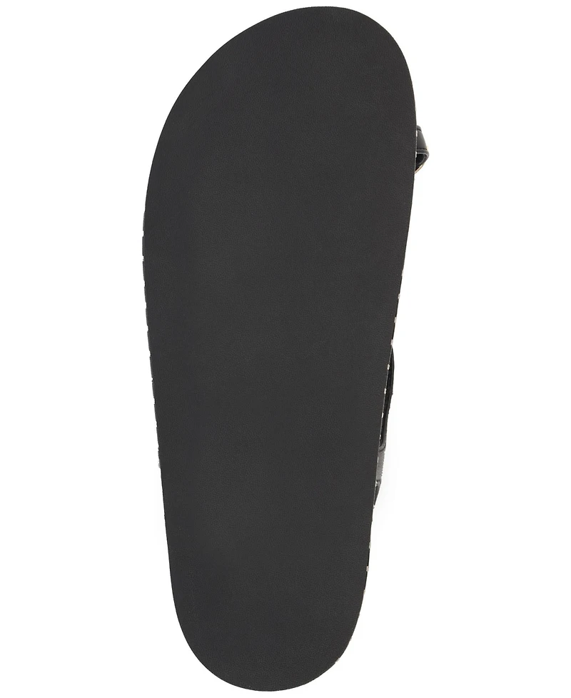 Mia Women's Leilah Slingback Buckle-Strap Round-Toe Thong Sandals