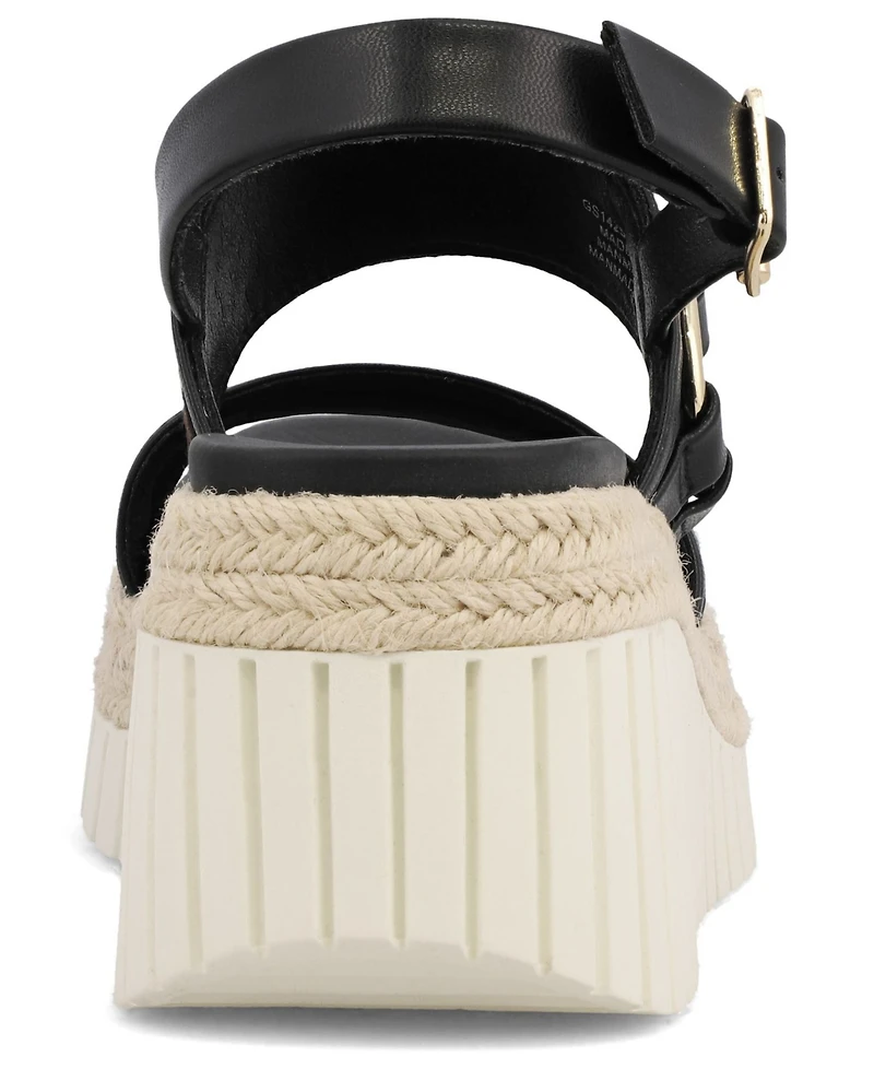 Mia Women's Leopard-Print Wedge Heel Sandals