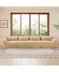 Streamdale Furniture Soft Fluffy Plush Boneless Sofa w/Ergonomic Design, Free Combination Buckle