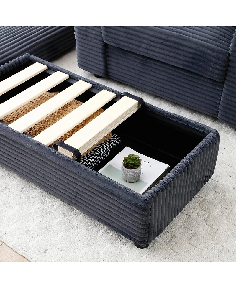 Streamdale Furniture Oversized Accent Chair with Ottoman, Single Sofa Chair, Modern Comfy Armchair