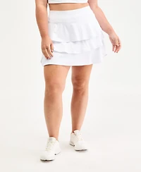 Id Ideology Plus Tiered Flounced Skort, Macy's Exclusive