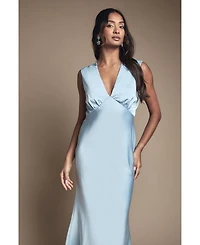 Oasis Women's Satin Maxi Bridesmaid Dress
