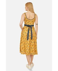 Yumi Women's Cinched Waist Skater Dress