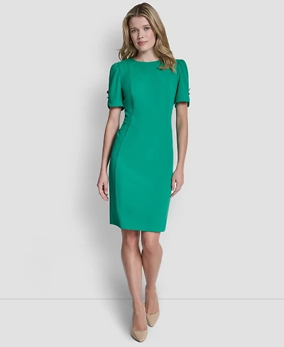 Dkny Women's Crewneck Short Sheath Dress