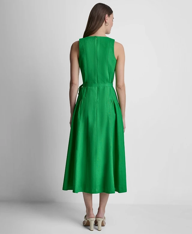 satin sweetheart sleeveless drop waist midi dress with pockets Express Satin Leopard Sweetheart Sleeveless Drop Waist Midi Dress with  Pockets at Hamilton Place in Chattanooga, TN