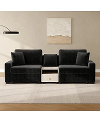 Streamdale Furniture Modern Sofa Couch 95.7" Modular Upholstered with Storage Armrest