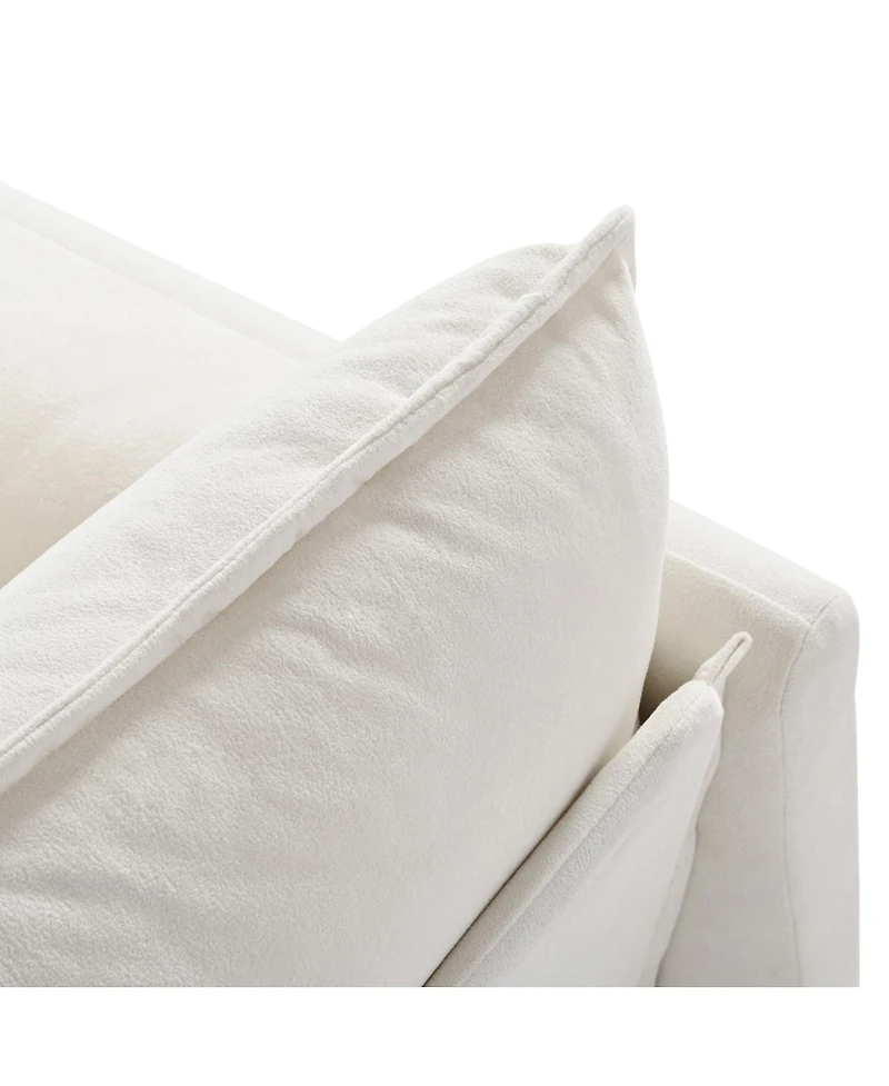 Streamdale Furniture Luxury 2-Piece Chenille Cloud Loveseat Set with 3 Pillows