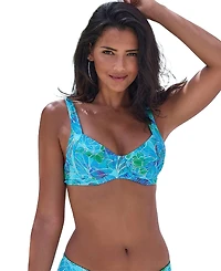Lascana Women's Tropical Print Underwire Bikini Swimsuit Top Bra Sizing