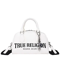 True Religion Bombe Logo Satchel with Charm