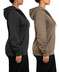 Blue Ice Women's Galaxy By Harvic Loose Fit Super Heavyweight Fleece Lined Full-Zip Hoodie-2 Pack