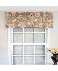 Rlf Home 100% Cotton High Quality Monte Cristo Tailored Window Valance with 1.5" Rod Pocket 50" W X 12" L Gray