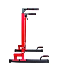 BalanceFrom Fitness BalanceFrom Multi-Function Home Gym Exercise Dip Stand, 500lb Capacity, Red