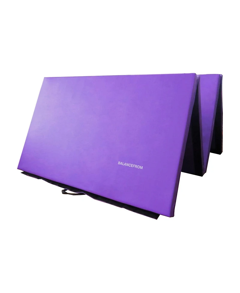 BalanceFrom Fitness GoGym 120x48in All Purpose Folding Gymnastics Mat, Purple