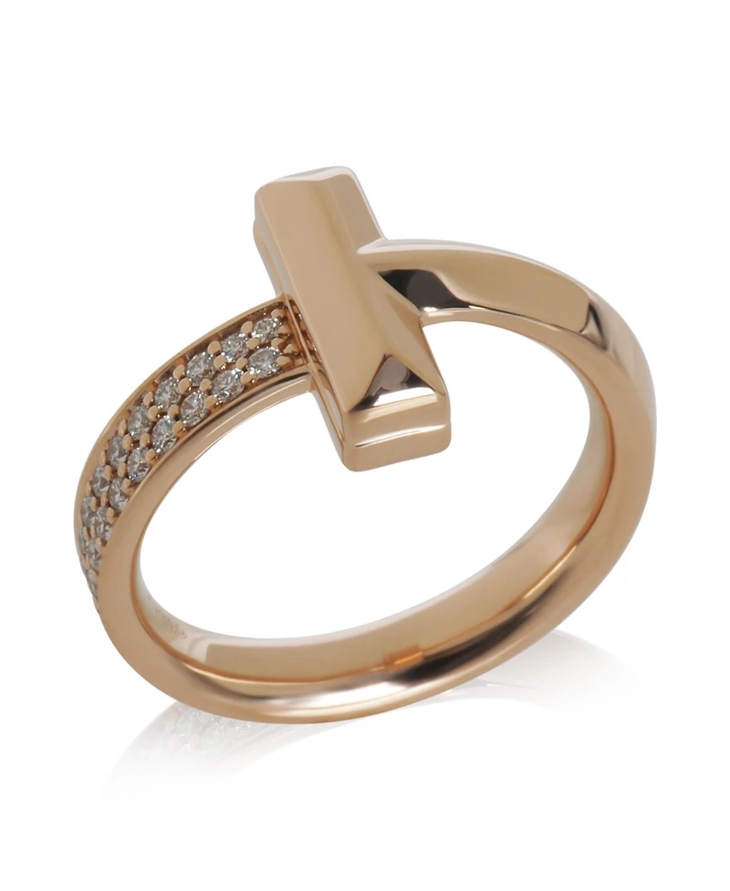Pre-Owned Tiffany & Co Rose Gold Diamond Tiffany T T1 Ring