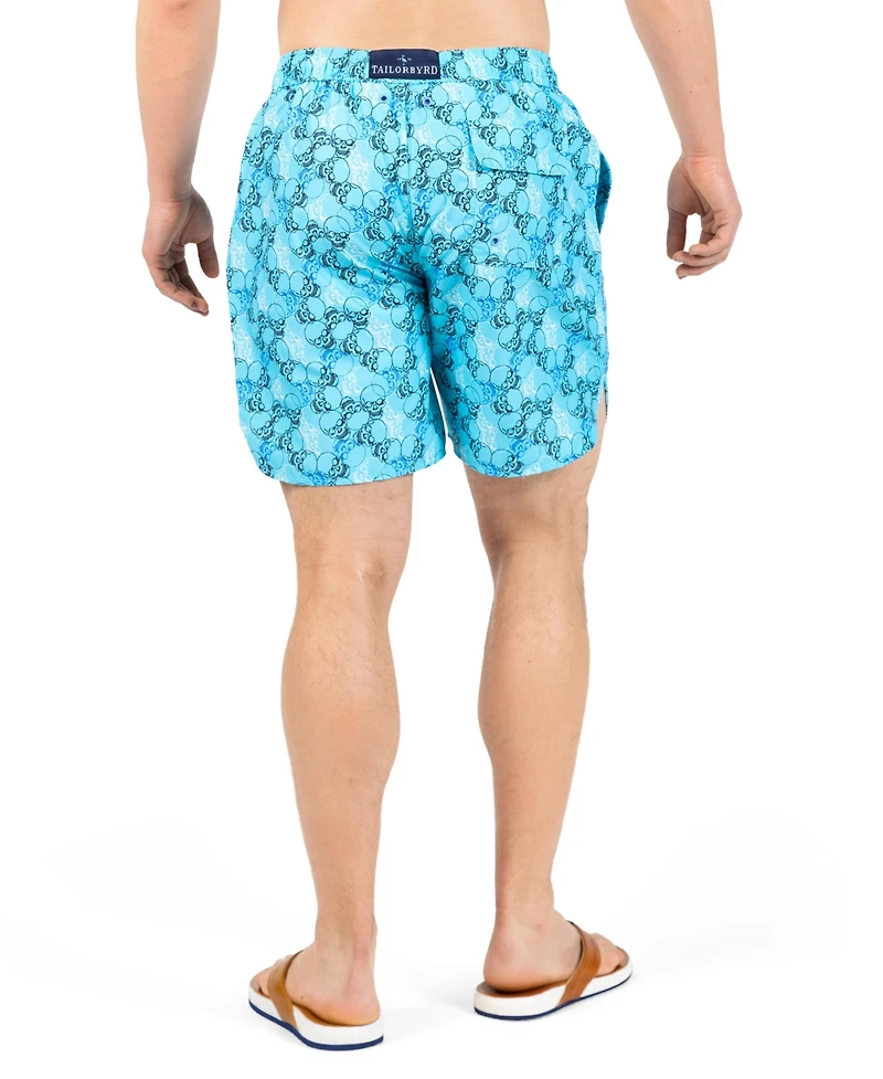 Tailorbyrd Men's Skulls Printed Swim Shorts