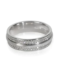 Pre-Owned Tiffany & Co White Gold Diamond Tiffany T Wide Ring